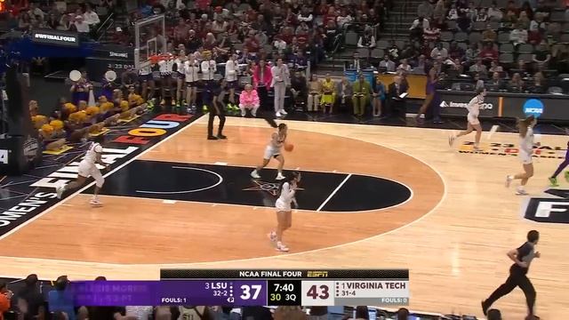 LSU Tigers vs. Virginia Tech Hokies | NCAA Women's Final Four | Full Game Highlights смотреть онлайн