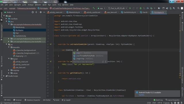 Firebase Data to RecyclerView using Kotlin | Retrieve Firebase data into RecyclerView | Kotlin | смотреть онлайн