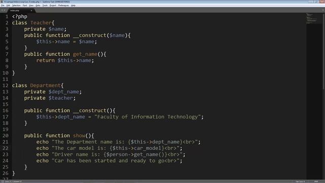 PHP OOP & MySQLi Lesson 17: Object Aggregation (Urdu/Hindi) смотреть онлайн