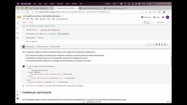 Crear, mover, cambiar nombre documentos con Python y Google Colaboratory en Google Drive смотреть онлайн