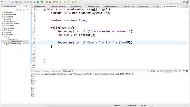 The while loop with for loop review смотреть онлайн