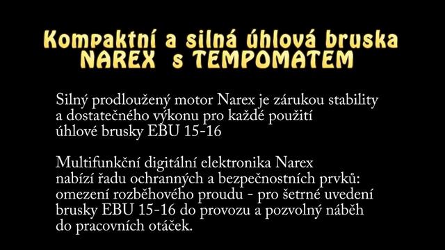 NAREX EBU 15-16 / Úhlová bruska смотреть онлайн