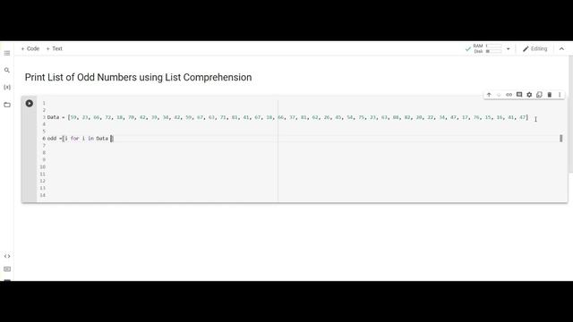 Print List Of Odd Numbers Using List Comprehension || Python 3 смотреть онлайн