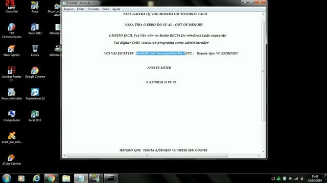 COMO RESOLVER O ERROR "OUT OF MEMORY CF AL 2018 ! смотреть онлайн