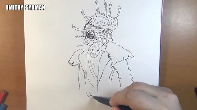 How To Draw Jeepers Creepers Creeper, Как нарисовать Крипера, Джиперс Криперс