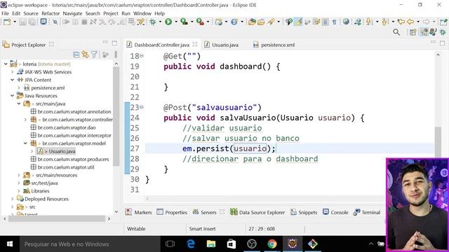 ? Projeto Jogo Loteria JAVA WEB (COM BANCO DE DADOS)! - Aula 06 [Salvando Usuário no Banco de Dados смотреть онлайн