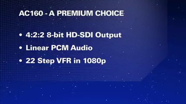 AG-AC130A & AG-AC160 Overview With Jan Crittenden