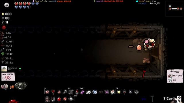 [099] Eden стрик на 4 цели | Что в подвале? | The Binding of Isaac: Repentance смотреть онлайн