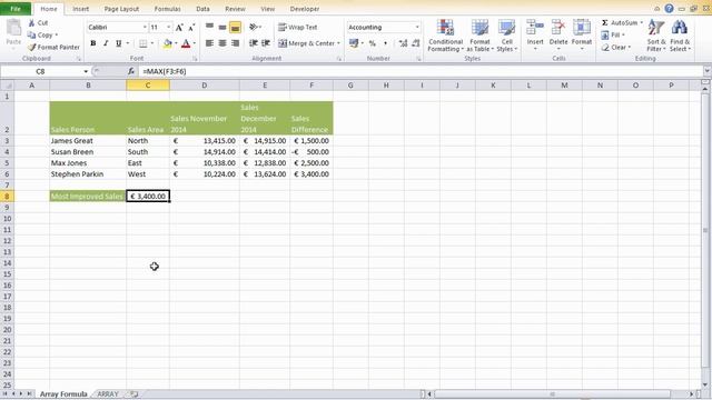 Excel Tip Using An Array Formula To Calculate Most Improved Sales смотреть онлайн