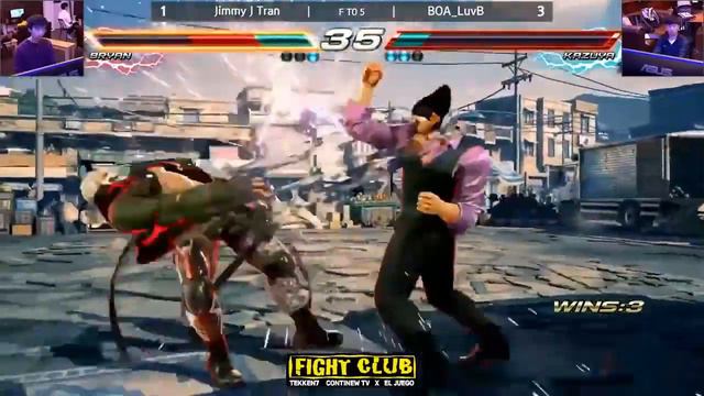 Tekken 7 Jimmy J Tran (Bryan) vs Boa Luvb (Kazuya) - Fight Club смотреть онлайн