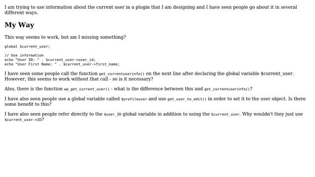 Wordpress: Getting the Current User смотреть онлайн