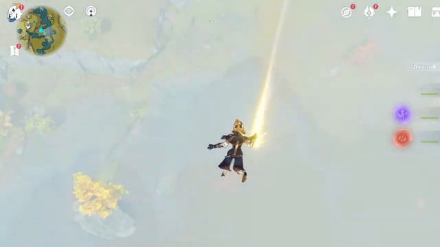 Genshi Impact ачивка на 5 сек падения