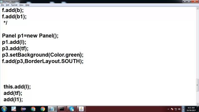 JAVA AWT Frame Via Inheritance #4(With Panel,setForeground) смотреть онлайн