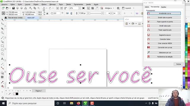 #19 - Ferramenta NEON do eCut 7 Corel смотреть онлайн