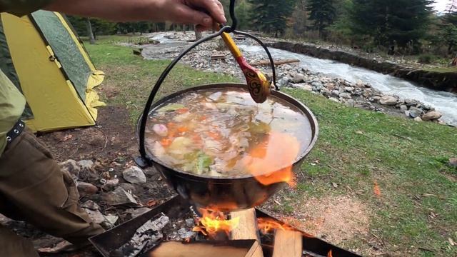 Архыз.Осень в горах .Уха на костре !!! смотреть онлайн