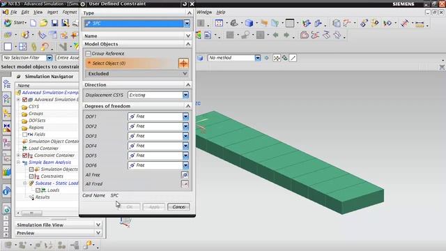 NX Advanced Simulation - Simply Supported Beam Analysis w/ Beam Elements смотреть онлайн