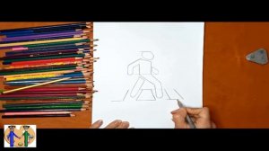 Как нарисовать дорожный знак. Онлайн-школа рисования "Малевашки"