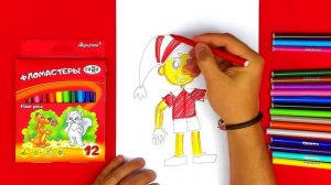 Как нарисовать БУРАТИНО урок рисования от РыбаКит