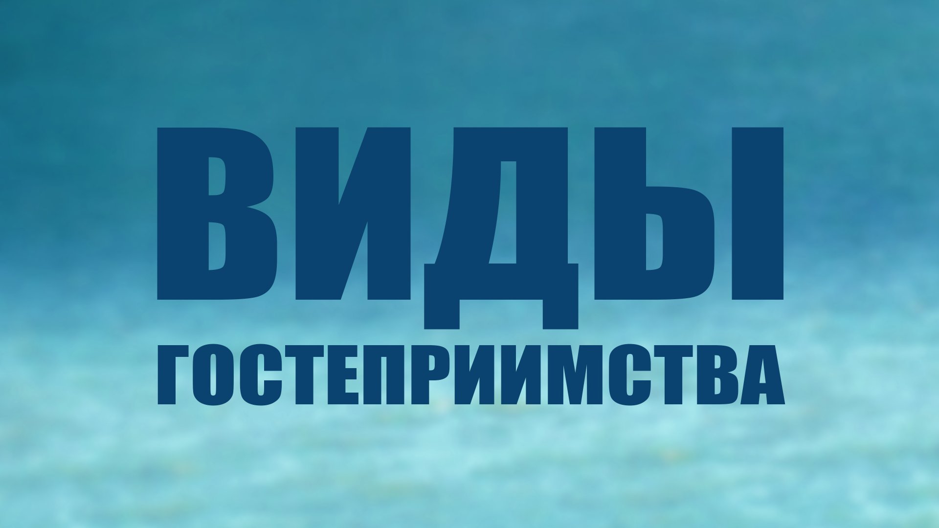 PT205 Rus 1. Виды гостеприимства.