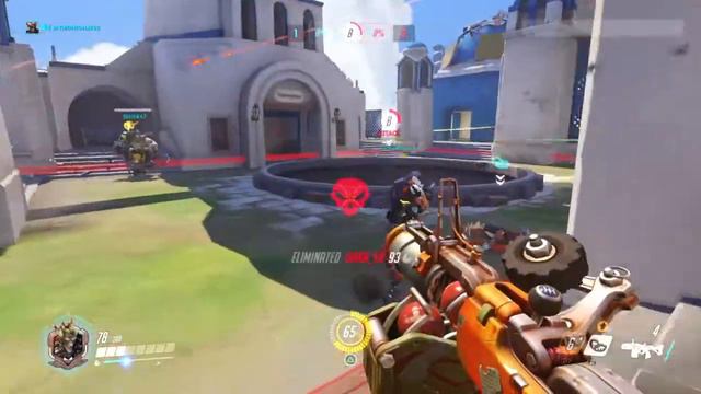 3 pointer! Junkrat Concussion mine blasts Winston down the well on Ilios смотреть онлайн