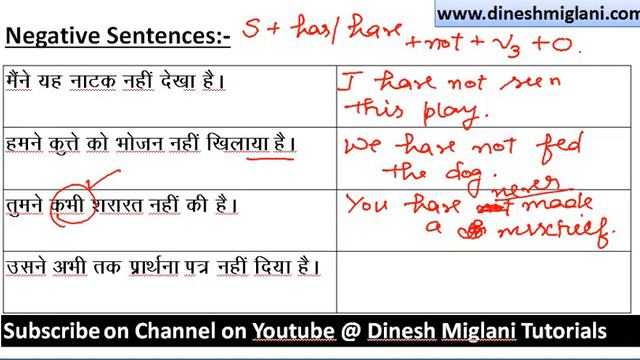 HINDI TO ENGLISH TRANSLATION COURSE : PRESENT PERFECT TENSE SESSION 3 смотреть онлайн