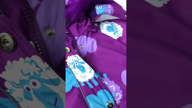 Яркий детский комбинезон с принтом на зиму Баранчик Шон