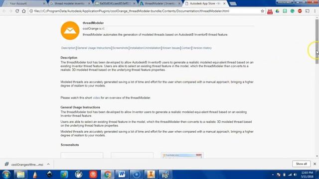How to Install Thread Modeler App Addin Autodesk Inventor 2016 смотреть онлайн