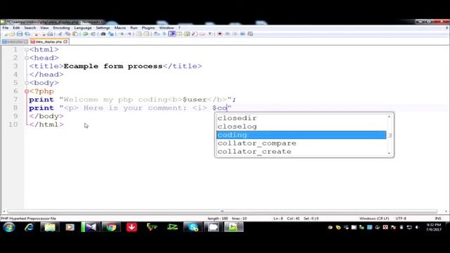 PHP Tutorial 2 - How to create a user data input form of php смотреть онлайн