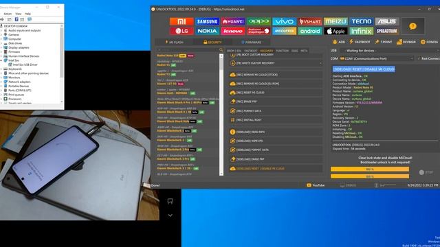 Xiaomi SIDELOAD ERASE FRP + DISABLE MI CLOUD Done By UnlockTool смотреть онлайн
