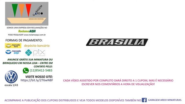 miniatura VW Volkswagen Brasilia GAM0970 смотреть онлайн