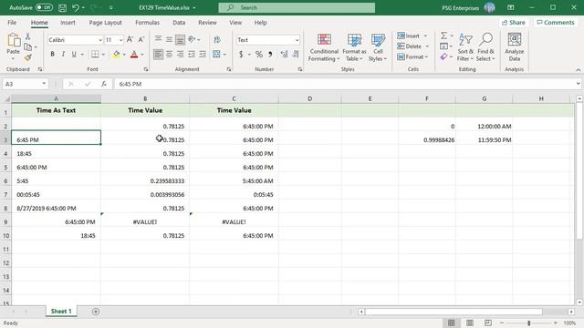 TIMEVALUE Function in Excel - Office 365 смотреть онлайн