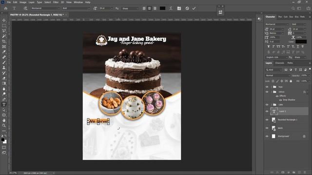 Design a Professional PASTRY POSTER || Photoshop tutorials (Cake Poster) смотреть онлайн