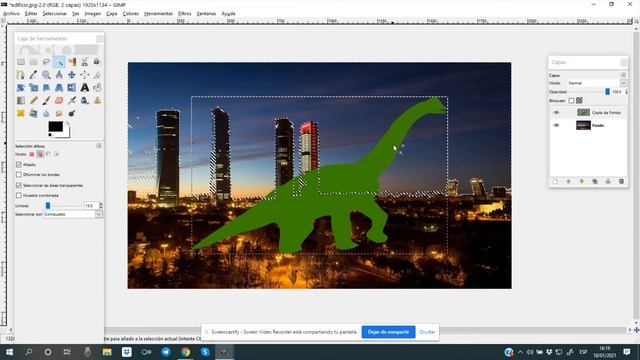Gimp Combinar imágenes+Suprimir смотреть онлайн
