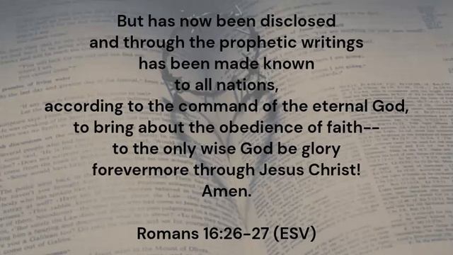 Romans 16:26-27 ESV Memory Verse Song смотреть онлайн