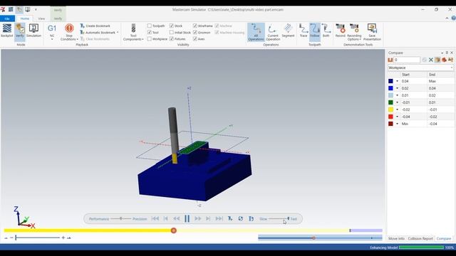 Hybrid Finish - Mastercam смотреть онлайн