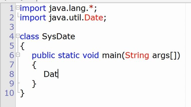 Fetch and Display System Date and Time: Java смотреть онлайн