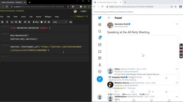 Twitter Auto Post Liker | Twitter Automation- Python,DataKund смотреть онлайн