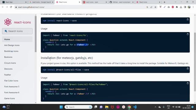 how to use react icons | Tamil | React JS basics | De vicky смотреть онлайн