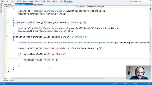 Reading API in Web.Config File in ASP.NET C# смотреть онлайн