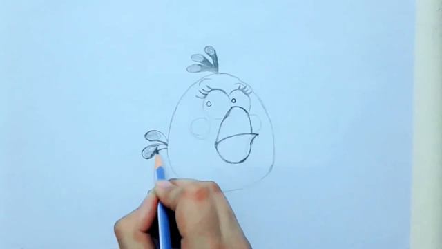 How to draw white angry bird /How to draw matilda from angry birds смотреть онлайн