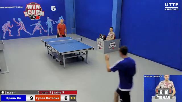 18:30 Кроль Ян 3-2 Гусев Виталий cтол 5 ЮГ-3 13.06.21 смотреть онлайн