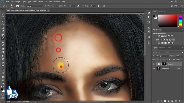 How to add Simple Dodge and Burn Quickly in Photoshop #dodgeandburn смотреть онлайн