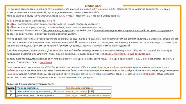 не видно ни ЗГИ - этимология слова - значение слова - праязык