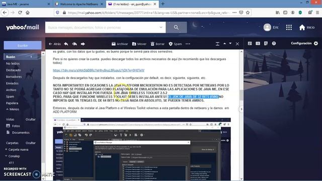 video Screen cast (Configura Java ME en Netbeans) смотреть онлайн