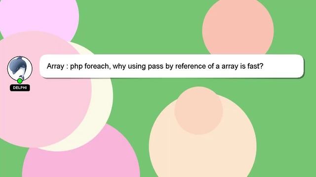 Array : php foreach, why using pass by reference of a array is fast? смотреть онлайн