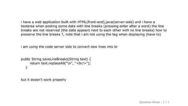 HTML : Preserve line breaks in HTML,JAVA,Spring смотреть онлайн