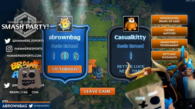 Hammers 'Game Night' feat. Brawl of Ages! Hosted by ABrownBag! смотреть онлайн