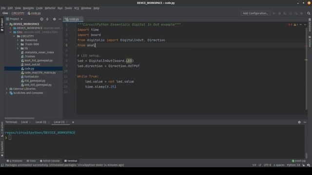 Using CircuitPython Stubs with PyCharm смотреть онлайн