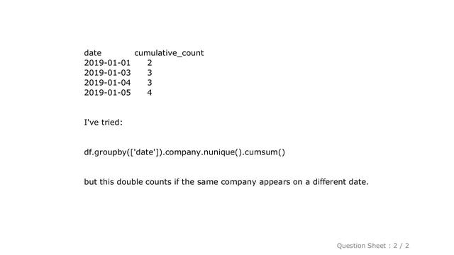 Pandas : How to perform a cumulative sum of distinct values in pandas dataframe смотреть онлайн