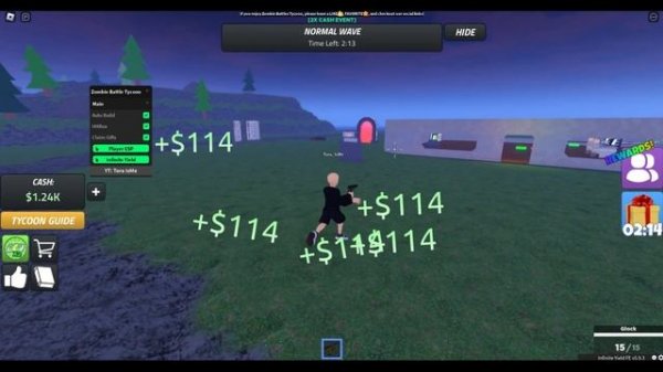 Roblox Zombie Battle Tycoon Script - Auto Build | Hitbox | ESP